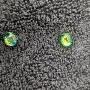 Handmade Murano Glass bead  post earrings  for pierced ears